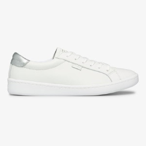 Women's Ace Leather White Silver