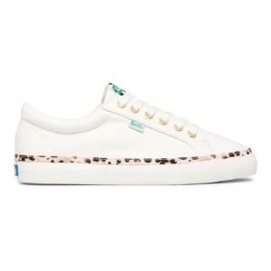 Women's Jump Kick Leopard Canvas Cream