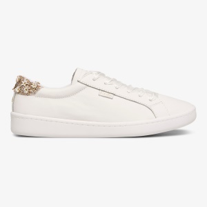 Women's Keds x kate Spade new york Ace Flower Applique Leather White