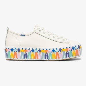 Women's Triple Up Leather Rainbow People