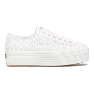 Women's Triple Up Raffia White